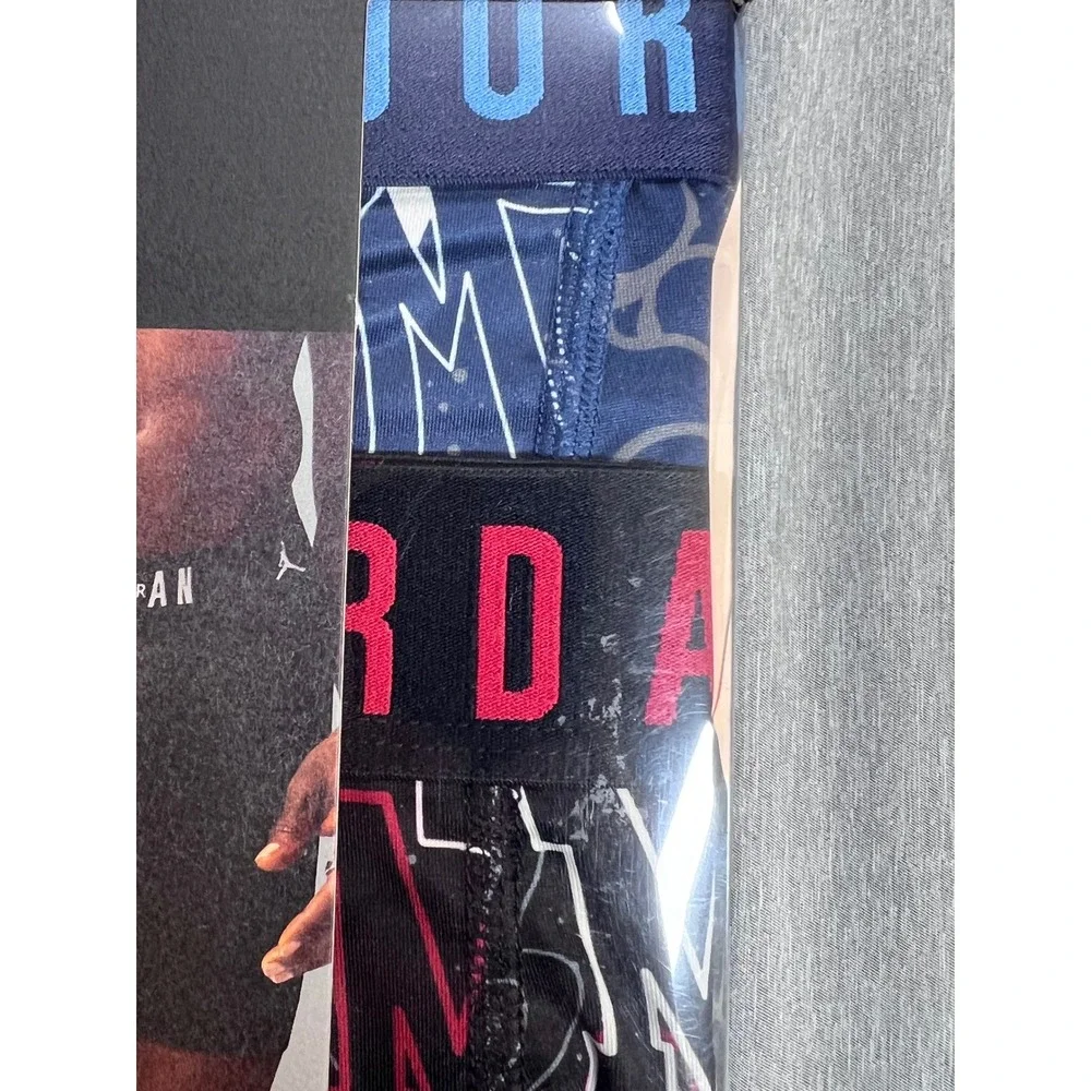 Nike Jordan Flight Micro Boxer Briefs 2 Pack Midnight Navy Dri-FIT Mens Medium
